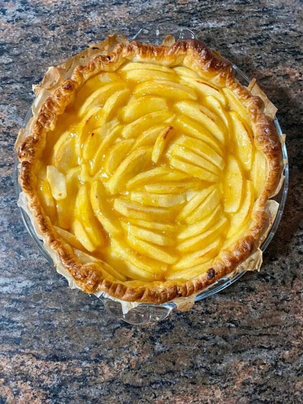 Tarta de manzana con crema pastelera